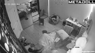 Brunette girl masturbates watching amateur porn