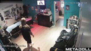 French man fucks in his tattoo studio