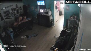 French man fucks in his tattoo studio