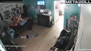 French man fucks in his tattoo studio