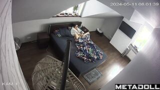 Sweet Turkish wife rubs her pussy while watching porn with a sex toys