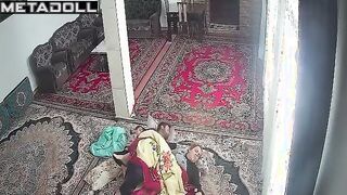 New couple fuck in their bed wildly voyeur cam