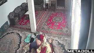 New couple fuck in their bed wildly voyeur cam