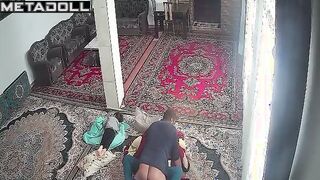 New couple fuck in their bed wildly voyeur cam