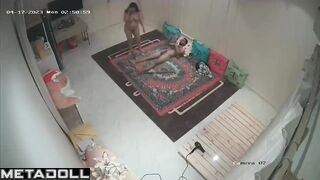 Amazing Saudi married coiple having sex hard in their bed spy cam