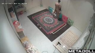 Amazing Saudi married coiple having sex hard in their bed spy cam