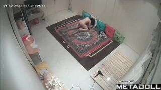 Amazing Saudi married coiple having sex hard in their bed spy cam