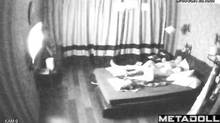Dirty couple having sex brutally in their bed recording