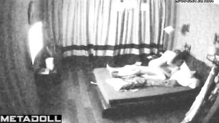 Dirty couple having sex brutally in their bed recording