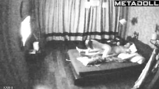 Dirty couple having sex brutally in their bed recording