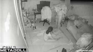 Poor Brazilian couple fucks on the floor