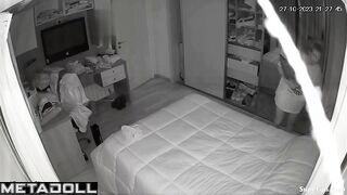 British college girl sleeps in a thong