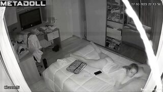 British college girl sleeps in a thong