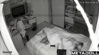 British college girl sleeps in a thong