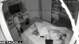 British college girl sleeps in a thong