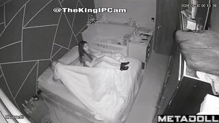 Real Swedish new couple having sex on the couch hidden IP cam