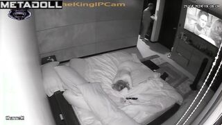 Real Canadian couple having sex hard in their bed hidden IP cam