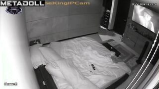 Real Canadian couple having sex hard in their bed hidden IP cam