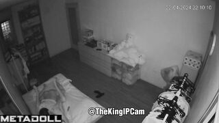 Cheating Ukrainian blonde student girl wets the bed while fucking voyeur cam