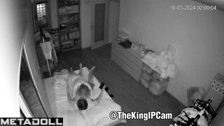 Naughty Spanish brunette woman gets fucked in her daughter’s room hidden IP cam