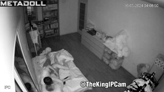 Naughty Spanish brunette woman gets fucked in her daughter’s room hidden IP cam