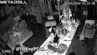 Amazing amateur couple having sex before going to sleep spy cam