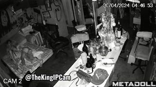 Amazing amateur couple having sex before going to sleep spy cam