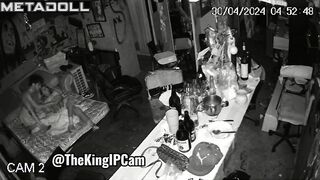 Amazing amateur couple having sex before going to sleep spy cam