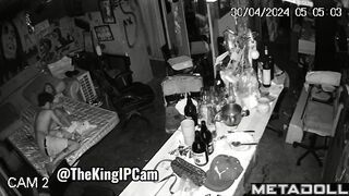 Amazing amateur couple having sex before going to sleep spy cam
