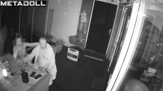 Amazing ass Ukrainian blonde mother sucks old cock and got cum hidden IP camera