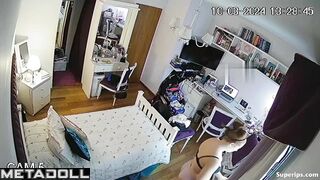 Chubby redhead girl in underwear