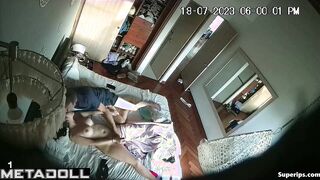 Latina girl masturbates with her stepdad