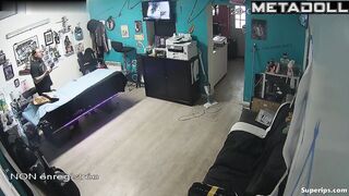 Mature rocker couple fucks on a stretcher