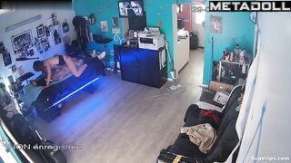 Mature rocker couple fucks on a stretcher
