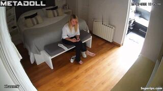Teen girl changes her clothes in her mom’s room