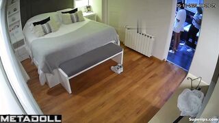 Teen girl changes her clothes in her mom’s room
