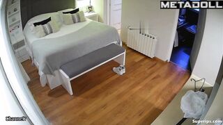 Teen girl changes her clothes in her mom’s room