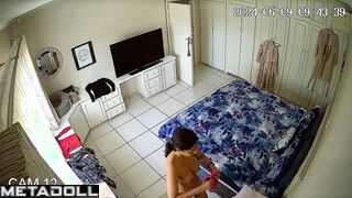Slut Swedish brunette student girl changes her clothes alone