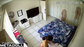 Slut Swedish brunette student girl changes her clothes alone