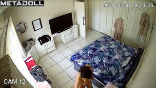 Slut Swedish brunette student girl changes her clothes alone