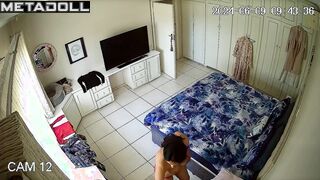 Slut Swedish brunette student girl changes her clothes alone