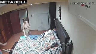 Single Ukrainian blonde teacher changes her bra to go out to a party