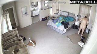Perverse Irish blonde woman changes her clothes in her room