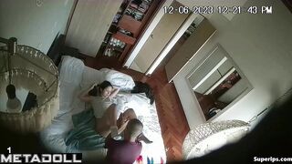 Stepdad massages his naked daughter