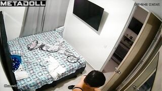 Slut French brunette doctor gets dressed before having sex