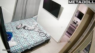 Slut French brunette doctor gets dressed before having sex