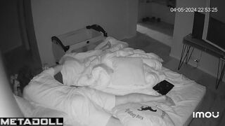 Mature Norwegian blonde mom sex in the living room spy cam record