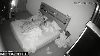 French married coiple having sex on their bed hard real spy cam