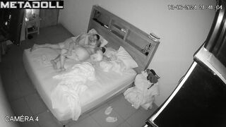 French married coiple having sex on their bed hard real spy cam