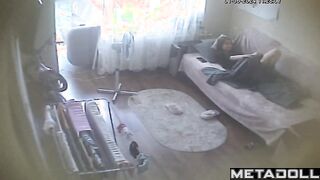 Naked Welsh brunette mother fingers her pussy while dreaming of blowjob porn